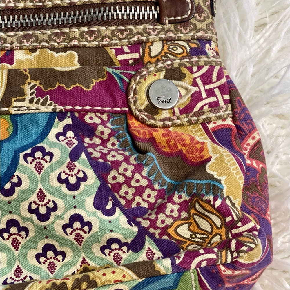 Fossil Boho Multi Color Crossbody Bag Vintage Euc - image 6